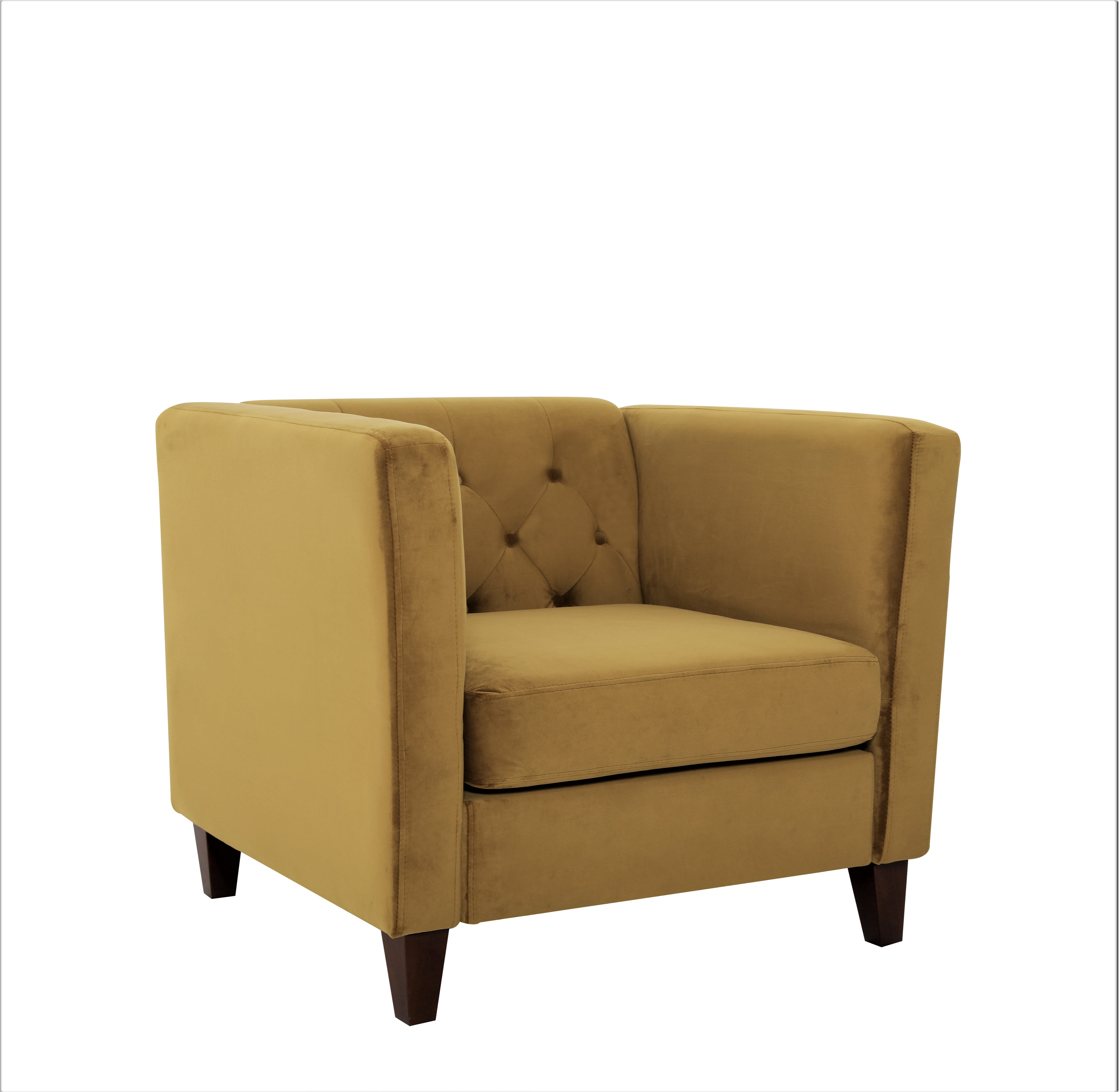 Uspridefurniture Omnisphere 33.07 Velvet Square Armchair Yellow