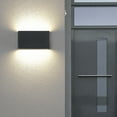 thumbnail image 3 of C Cattleya 2-Light Black Hardwired Dimmable LED Outdoor Wall Lantern Sconce 1-Pack, 3 of 7