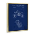thumbnail image 4 of Stupell Industries Blue Motorcycle Blueprint Transportation Painting Gold Floater Framed Art Print Wall Art, 17 x 21, 4 of 10