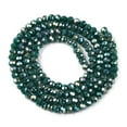 thumbnail image 3 of 20Strand Electroplate Glass Beads Strands AB Color Plated Rondelle Dark Green 2.9~3.3x2mm Hole: 0.8mm about 135~140pcs/strand 32~34cm, 3 of 3