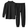 thumbnail image 4 of Cethrio Girls Pajama Sets, Fall Winter Long Sleeve Comfortable 2 Piece Thermal Underwear Sets Size 5-6 Years Black, 4 of 5
