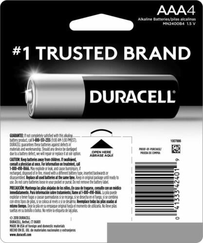 Duracell Battery Alkaline Size AAA (Box of 24)