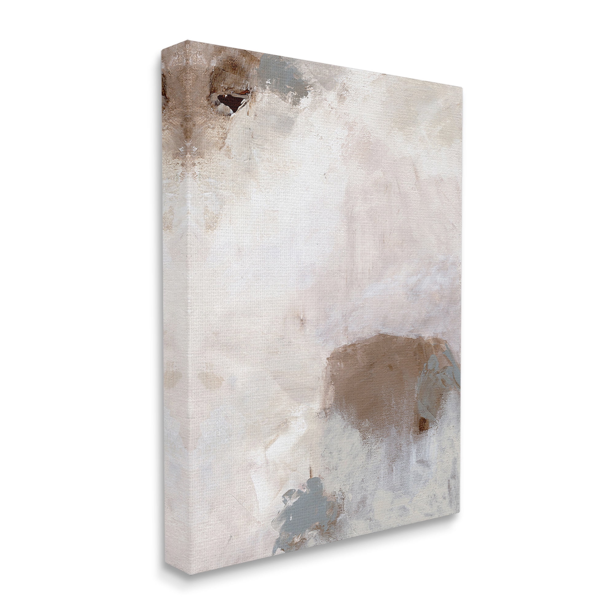 Stupell Industries Muted Neutral Painting Abstract Painting Gallery Wrapped Canvas Art Print Wall Art, 16 x 20