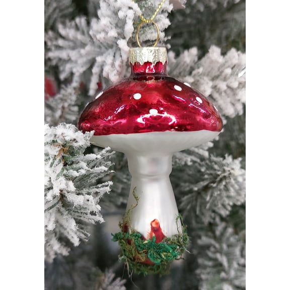 Christmas Glass Ornament - Mushroom by Wizardi F07M3-36 HB-SY25411