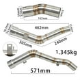 thumbnail image 2 of Slip-on Exhaust Motorcycle Modified Exhaust Middle Link Pipe For Kawasaki Zx-10R Zx10R 2011 2012-2022, 2 of 5