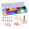 thumbnail image 2 of GUOOL Lot de 2-3 Perles en Verre Tchèques de 4000 Pcs 3mm Espaceur de Bijoux Rond en Vrac Lot de 3 Pcs, 2 of 9