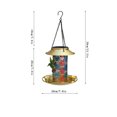 thumbnail image 3 of LACKUST Bird Feeders Outdoor Clearance,Antique-Style Solar-Powered LED Hanging Bird Feeder with Metal Wrought Iron,A, 3 of 8