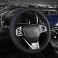 thumbnail image 1 of Car Steering Wheel Cover Leather Double Circle Without Inner Ring Elastic Band Handle Cover, 1 of 1