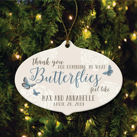 Personalized Feeling Butterflies Christmas Tree Ornament