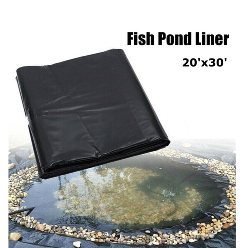 HDPE 20S Black Pond Liner for Reservoir Lotus Pond Waterfall & Water Features Fish Pond 13ft x 11.5ft