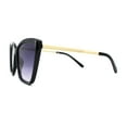 thumbnail image 3 of Womens Oversized Cat Eye Chic Metal Arm Plastic Sunglasses Black Smoke, 3 of 4
