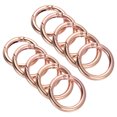 thumbnail image 1 of Unique Bargains 35x25x5mm Round Zinc Alloy Spring Gate O Ring Snap Clip Buckle, Rose Gold 10 Pack, 1 of 5