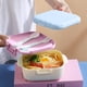 thumbnail image 4 of Xihbxyly Lonchera Portátil, Diseño Multicompartimento, Apta para Microondas, Ligera y Fácil de Transportar, Ideal para La Escuela, La Oficina y Picnics. Material Apto para Alimentos. Tamaño: 18,5 X 1, 4 of 7
