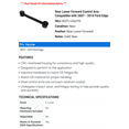 thumbnail image 2 of Rear Lower Forward Control Arm - Compatible with 2007 - 2010 Ford Edge 2008 2009, 2 of 2