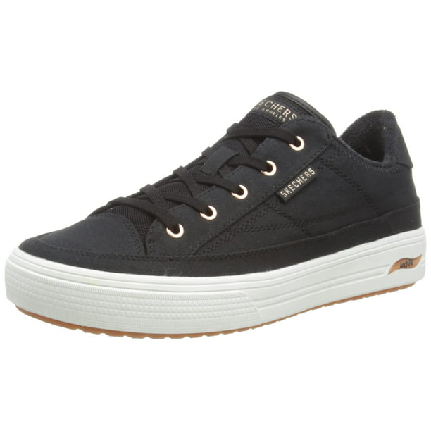 Skechers Women's Arch Fit Arcade-Meet Ya There Black Canvas/Rose Gold ...