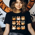 thumbnail image 3 of Pumpkin Collection Graphic Tee | Fall Pumpkin Shirt with Bow Design | Unisex Casual T-Shirt, Gold, Size M, 3 of 6