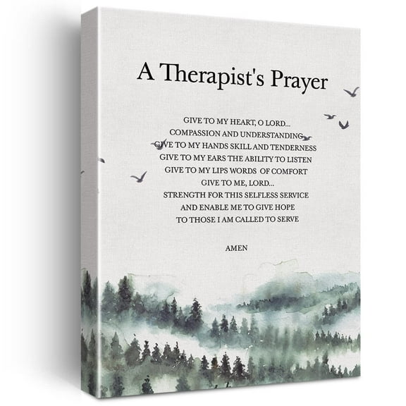 Therapist Wall Art a Therapist's Prayer Give to My Heart Canvas Print Inspirational  Artwork Painting for Home Office Wall & Tabletop Decor poster