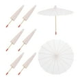 thumbnail image 1 of 6 Pcs Paraguas de Papel, Paraguas de Papel de 8" para Manualidades, Blanco, 1 of 6