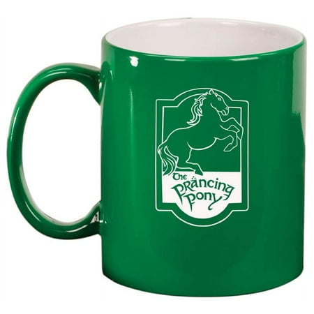 

The Prancing Pony Ceramic Coffee Mug Tea Cup Gift for Her Him Friend Coworker Wife Husband (11oz Green)