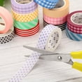 thumbnail image 5 of Uxcell  Washi Tape 0.59 Inch x 10.93 Yards, 2 Roll Self Adhesive Horizontal Stripes Pattern Sticker Light Blue, 5 of 6
