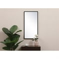 thumbnail image 2 of Metal frame rectangle mirror 14x28 inch in black, 2 of 5
