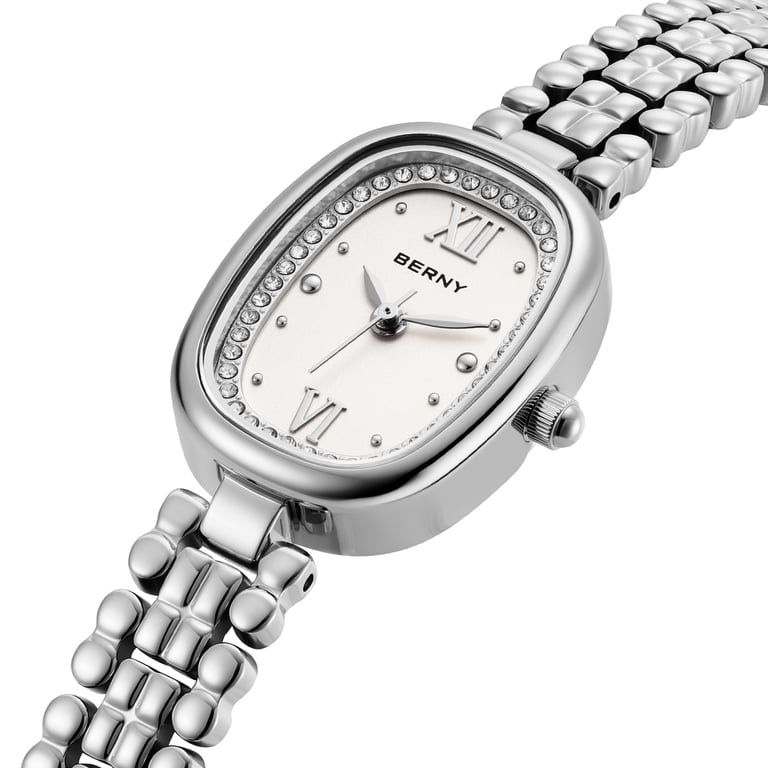 BERNY Small Silver Watches for Women, Minimalist Dainty  display picture 1