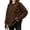 Brown, variant on Girls Sweatshirt Kids Casual Long Sleeve Tops Comfy Crew Neck Pullover Shirt with Thumb Holes Fall Winter Clothes(White,13-14 Years)