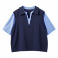 thumbnail image 7 of yillto Women Short Sleeve Tops Fashion Loose Blouses Fall Trendy Dressy Casual Shirts for Womens S-5XL, 7 of 7