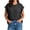 ❧191-Black, variant on Women's Spring Summer Cotton Linen Loose Fit Short Sleeve Top Pullover Crop Top Short Sleeve Crew Neck Blouse for Women
