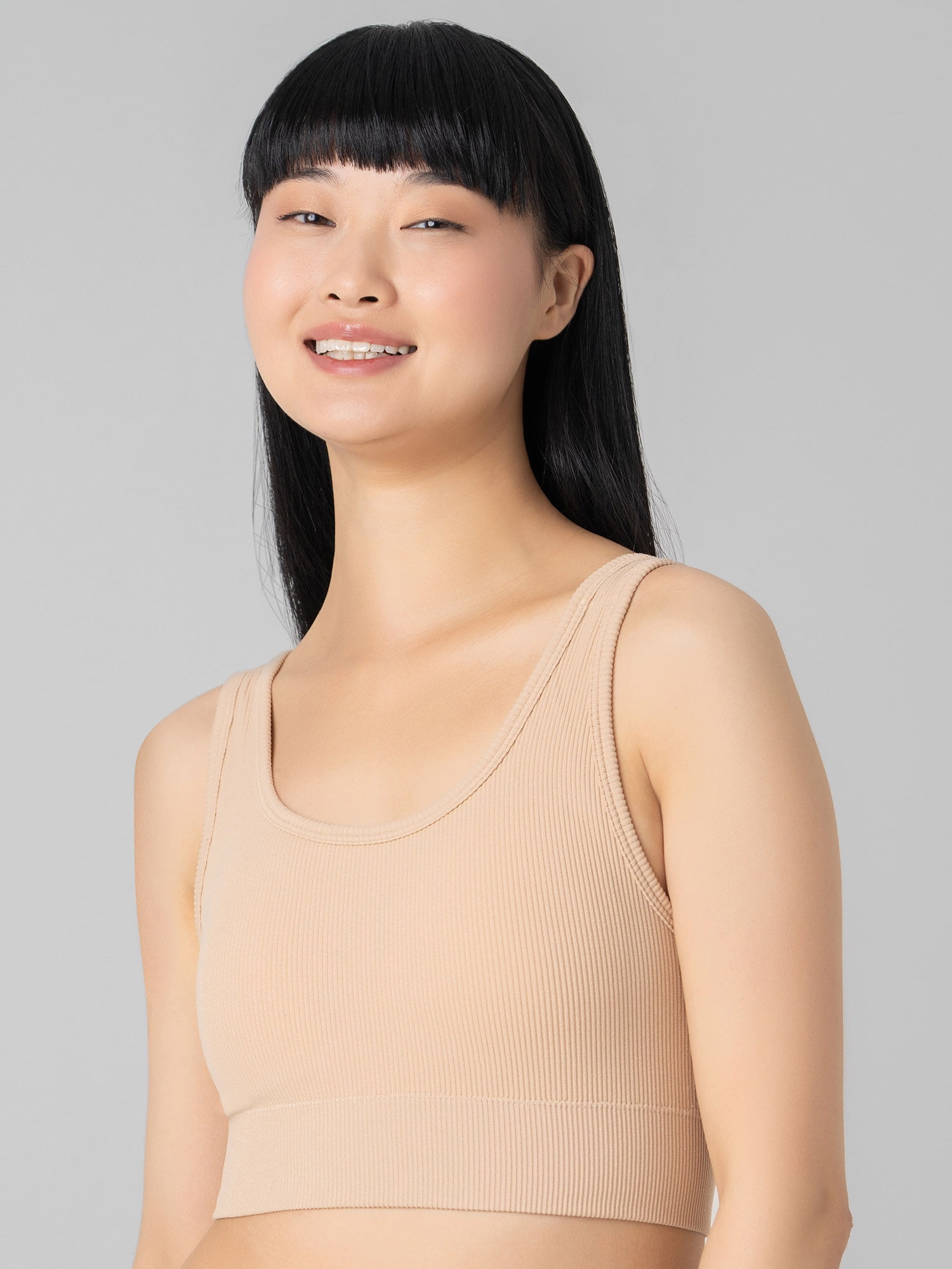 No Boundaries Women's Double Scoop Seamless Bra, Sizes XS-XXXL