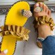 thumbnail image 4 of Women's Summer Sandals Fashion Pineapple Clip Toe Flip Flops for Indoor Outdoor, 4 of 4