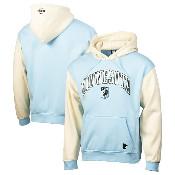 Men's Sport Design Sweden  Light Blue/Cream Minnesota United FC 2025 Jersey Hook Relaxed Pullover Hoodie