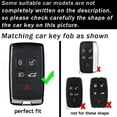thumbnail image 2 of Key Fob Cover Compatible with Land Rover 2018-up Smart Remote Key Car Key Case Leather Key Skin Metal Key Shell Fit for Range Sport Sport Vogue Evoque Fit for Jaguar E-PACE I-PACE, 2 of 7