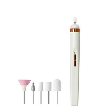 Electric Nail Set Cordless Professional Manicure Nail Drill Machine Set 5 In1 Nail File Set Nail Polish Removal Pen Hand Foot Care Tool for Nail Grind Trim Polish