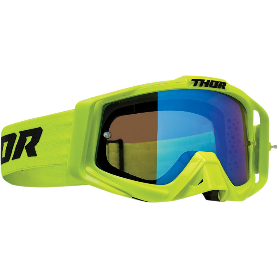 Thor NEW Mx Conquer Gunmetal Green Clear Lens Motocross Dirt Bike Goggles 