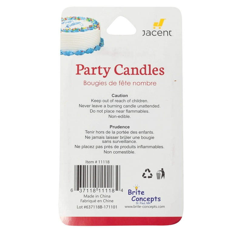 Crave Number Birthday Candles - Red Polka Dot Cake Toppers For Birthdays, Anniversaries & Weddings