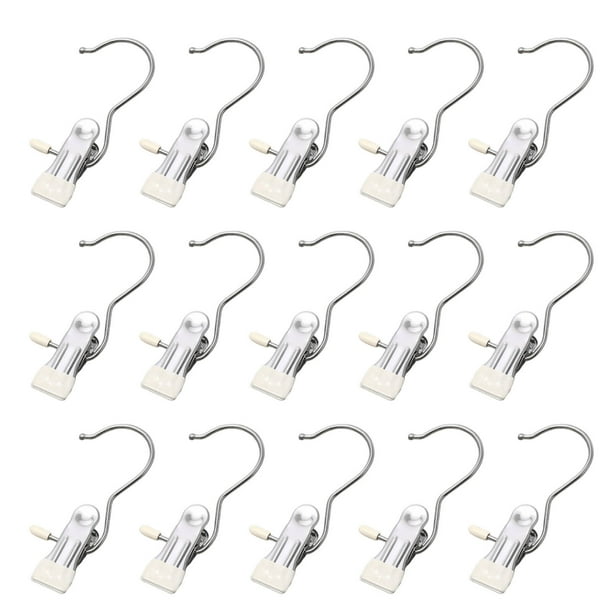 Fiudx Clips de Acero Inoxidable, Percha Compacta para Secar Ropa, Ganchos Multifuncionales de Alta Resistencia, Diseño Giratorio de 360°, Solución de Almacenamiento para Viajes y Campamentos, Esencia