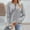 02-Gray, variant on Women's Half Zip Sweatshirt Crew Neck Long Sleeve Cable Knit Pullover Tops 08-White S