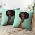 thumbnail image 4 of LALILO Throw Pillow Covers Beautiful African Woman National Dress African Cushion Cover 18" x 18", 2 Pack, 4 of 6