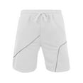 thumbnail image 2 of Bcfgryg Men's Loose Fit Streetwear Shorts – Oversized Casual Quarter Length Sports Shorts With Functional Design Big And Tall Men's Athletic Shorts White XXXL, 2 of 5