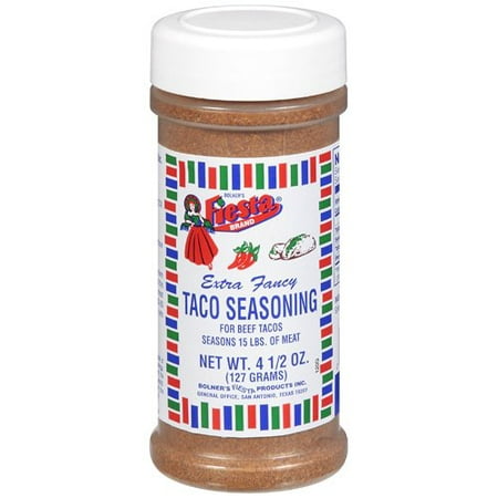 (4 Pack) Fiesta Brand Taco Seasoning, 4.5 oz jar (Best Taco Meat Seasoning)