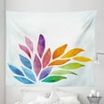 thumbnail image 1 of Floral Tapestry, Rainbow Colored Flower Petals in Watercolors Painting Style Vibrant Modern Art, Fabric Wall Hanging Decor for Bedroom Living Room Dorm, 5 Sizes, Multicolor, by Ambesonne, 1 of 1