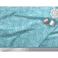 thumbnail image 3 of Soimoi Rayon Crepe Fabric Leaves & Paisley Block Decor Fabric Printed Yard 46 Inch Wide, 3 of 3
