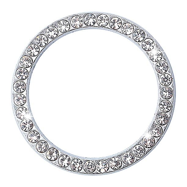 Rhinestone Push To Start Button Cover Bling para la decoración interior del coche Mujeres Niñas