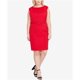 thumbnail image 1 of Vestido tubo con cinturón Tahari para mujer, rojo, 22W Tahari Vaina, 1 of 2