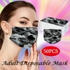Giftesty 50PCS Adult's Mask Paisley Print Disposable Face Mask Industrial 3Ply Ear Loop