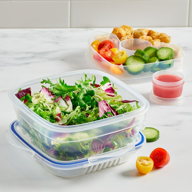 Lock & Lock Easy Essentials on The Go Meals Salad Bowl with Tray, 32oz