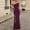 (Fashion 126)Wine, variant on Aimik Women's One Shoulder Sleeveless High Slit Maxi Dress Ruched Bodycon Fashion Evening Party Gown