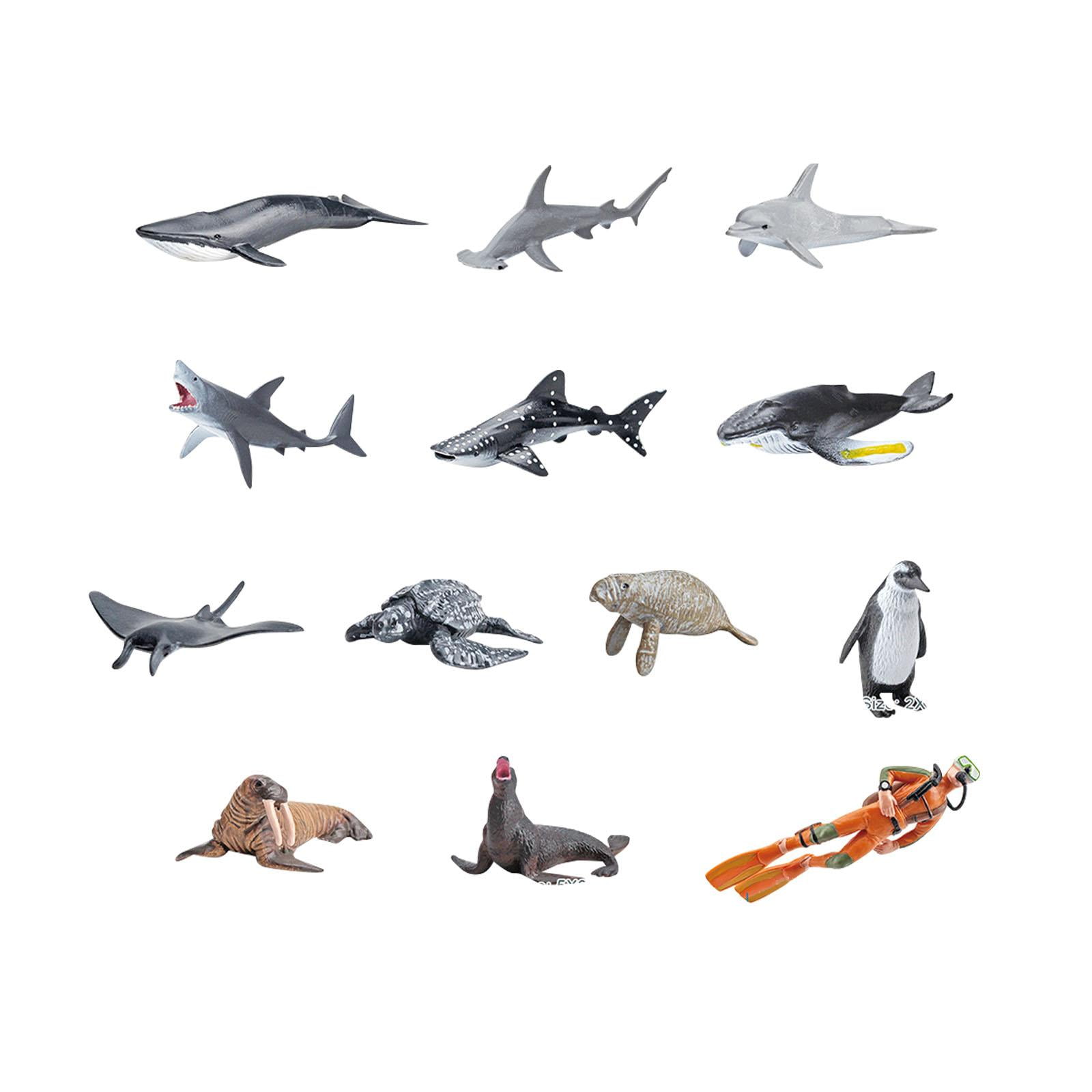 13x Marine Animal Set Realistic Animals Model Miniature Figurines Mini