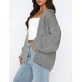 thumbnail image 4 of PRETTYGARDEN Womens Cardigan Sweaters Spring Fall Trendy Chunky Knit Outerwear Outfits Fashion Long Sleeve Cardigans, 4 of 8